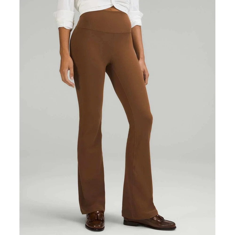 Lululemon Groove Super High Rise Flared Pant Roasted Brown Size 6